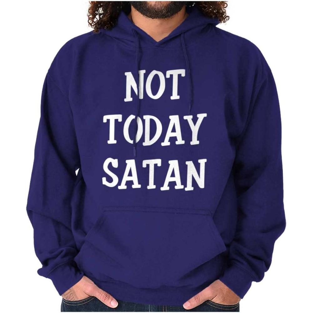 imageBrisco Brands Not Today Satan Funny Christian Hoodie Sweatshirt Women MenPurple