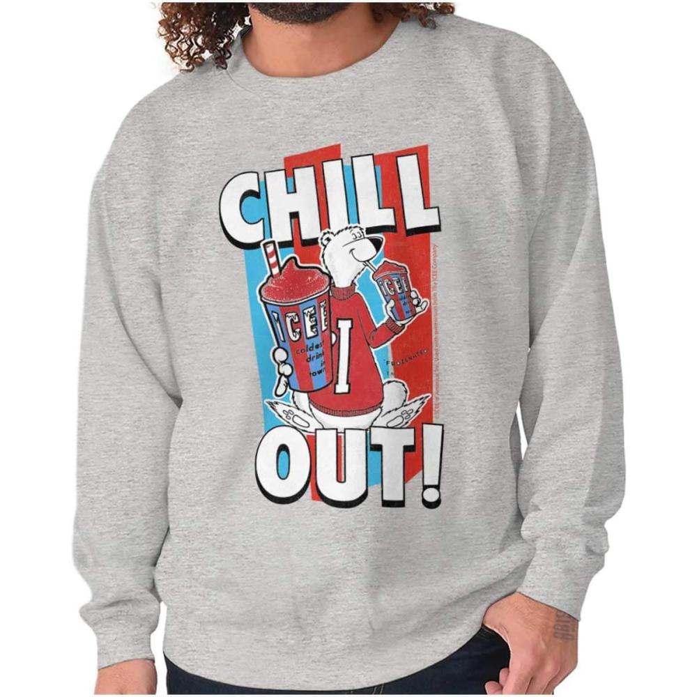imageBrisco Brands Officially Icee Logo Chill Out Sweatshirt for Men or WomenSport Grey