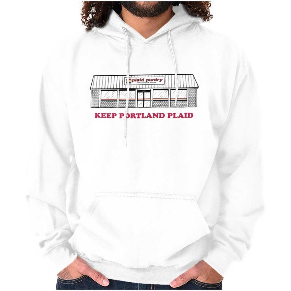 imageBrisco Brands Plaid Pantry Keep Portland Plaid Hoodie Sweatshirt Women MenWhite