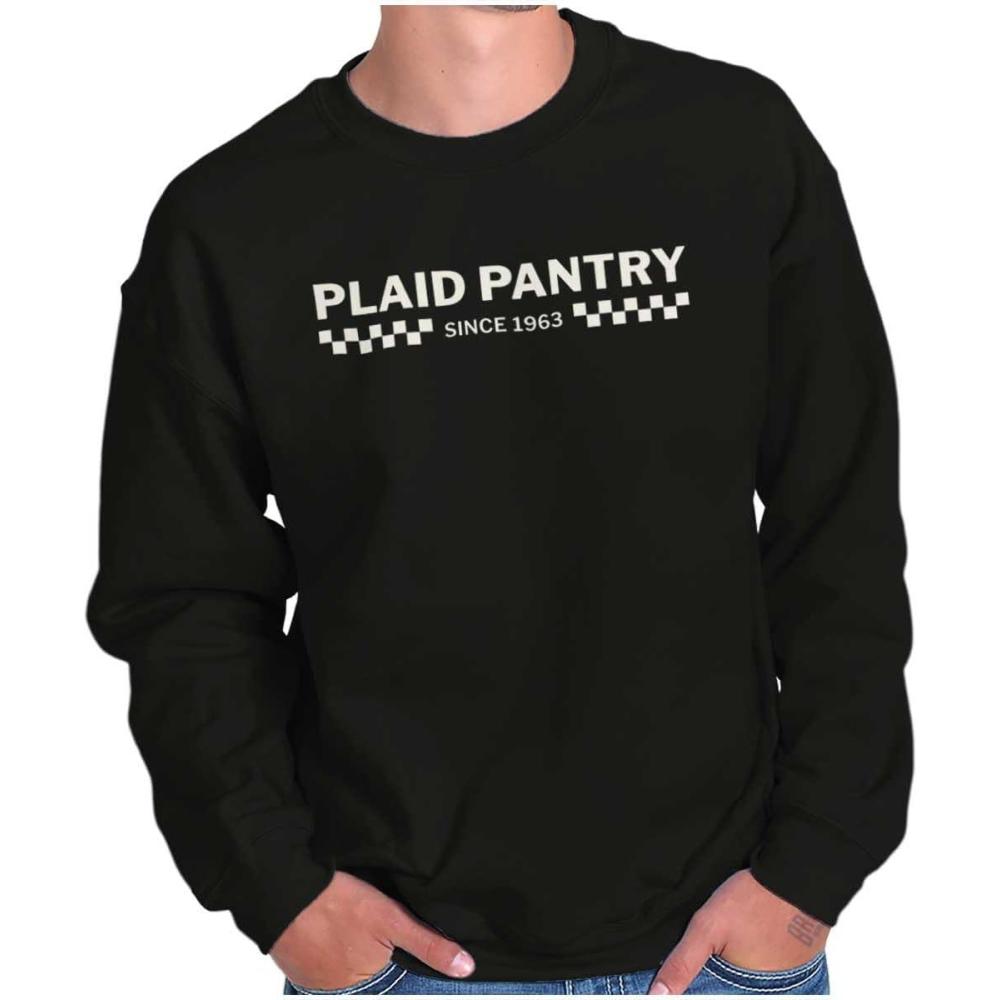 imageBrisco Brands Plaid Pantry Since 1963 Checker Logo Sweatshirt for Men or WomenBlack