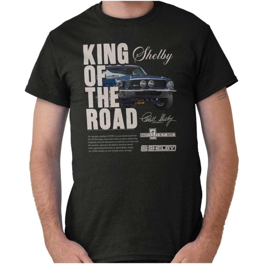 imageBrisco Brands Shelby GT500 Racing Muscle Car Graphic TShirt Officially Licensed Mens TeeBlack