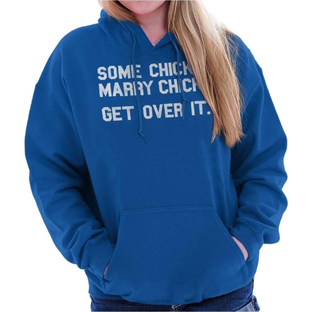 imageBrisco Brands Some Chicks Marry LGBTQ Lesbian Pride Hoodie Sweatshirt WomenRoyal