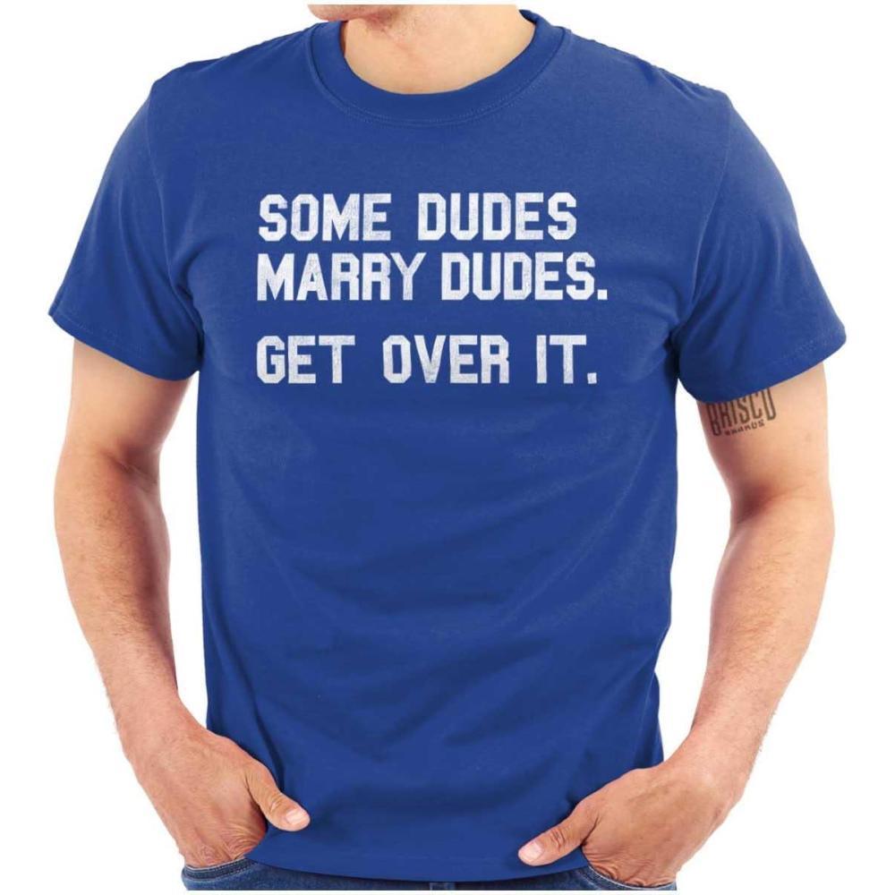 imageBrisco Brands Some Dudes Get Married LGBTQ Pride Mens Graphic T Shirt TeesRoyal