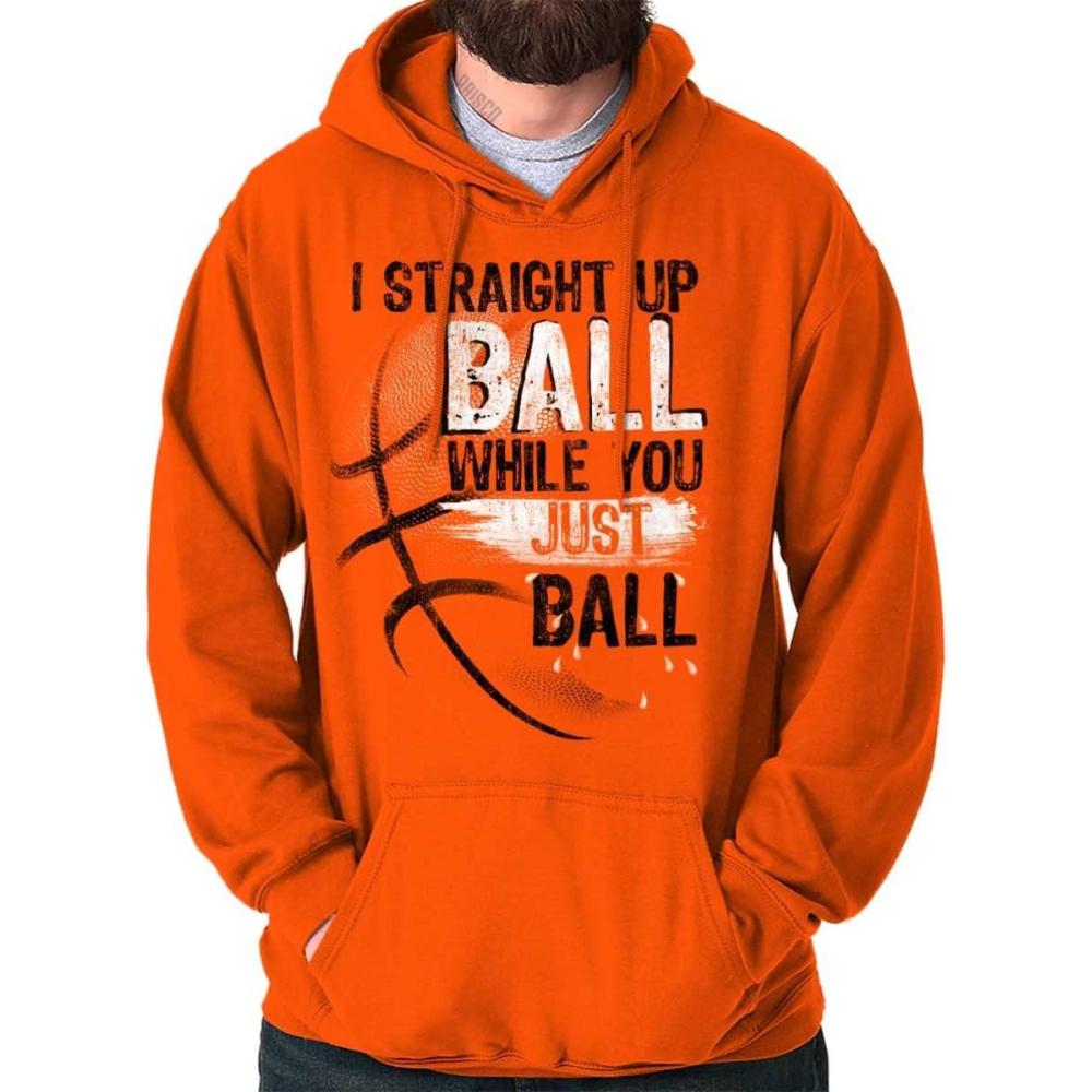 imageBrisco Brands Straight Up Ball Basketball Hoodie Hooded Sweatshirt MenOrange