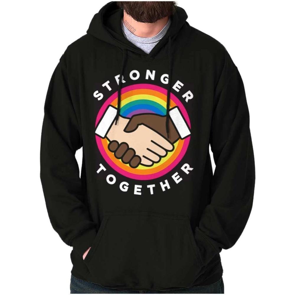 imageBrisco Brands Stronger Together Social Justice Hoodie Sweatshirt Women MenBlack