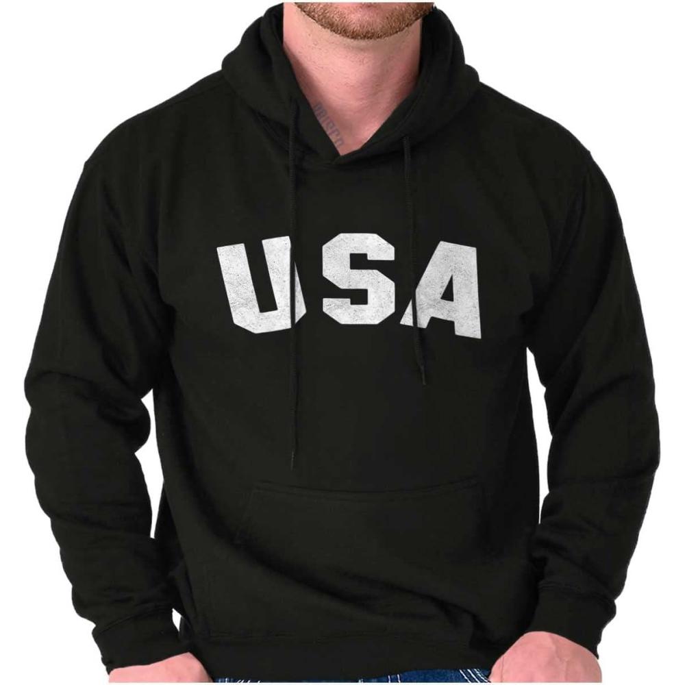 imageBrisco Brands United States of America USA Patriot Hoodie Sweatshirt Women MenBlack