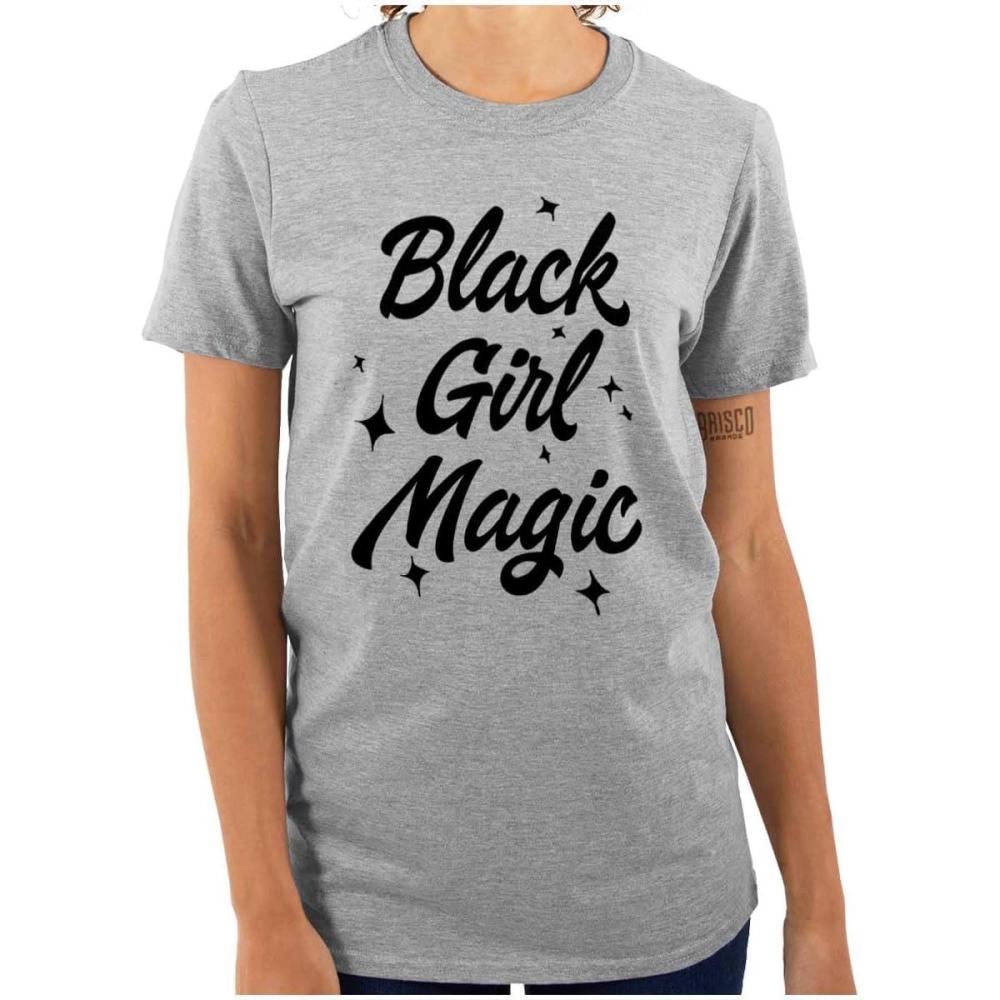 imageCute Black Girl Magic Melanin Queen Womens Graphic T Shirt TeesSport Grey
