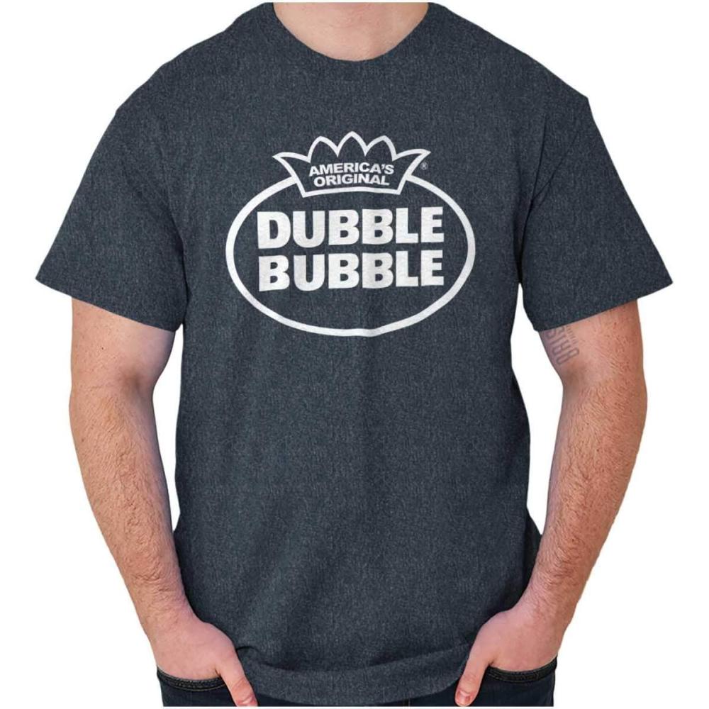 imageDistressed Dubble Bubble Retro Double Graphic T Shirt Men or WomenHeather Navy
