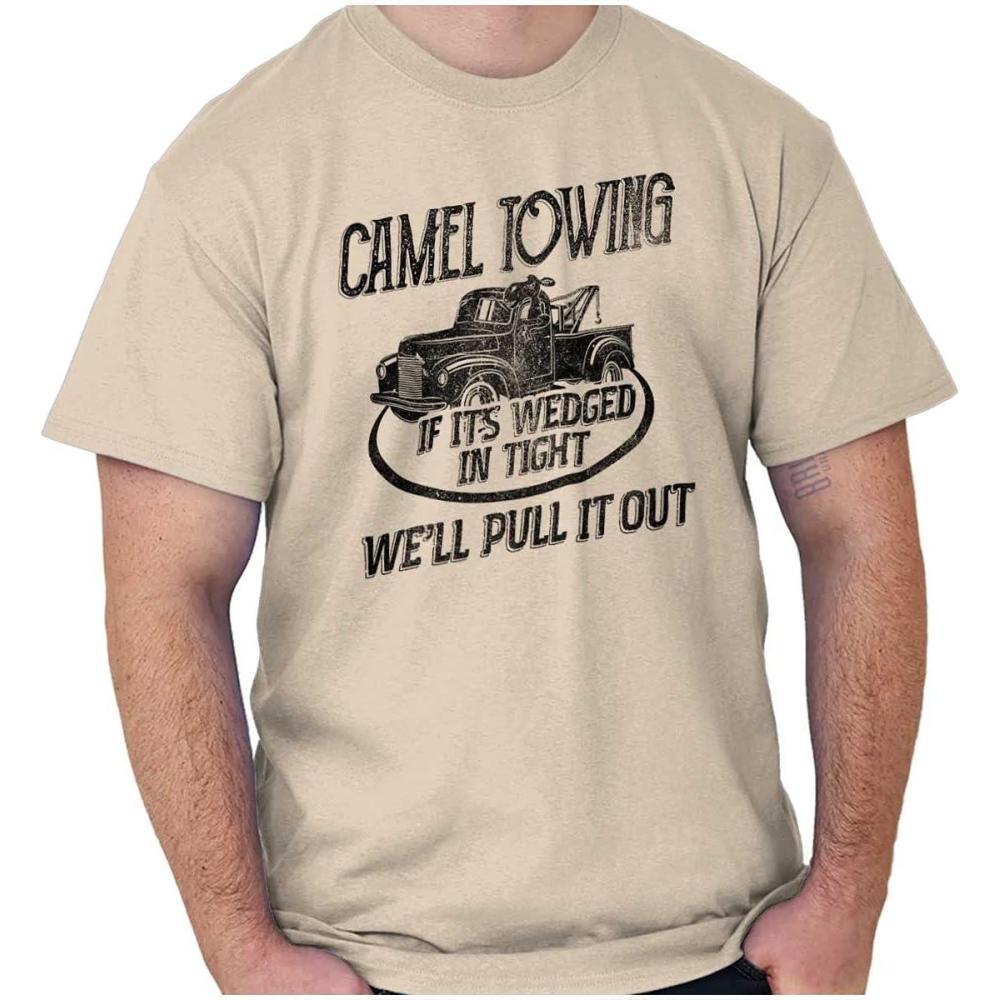 imageFunny Camel Towing Services Joke Mens Graphic T Shirt TeesSand