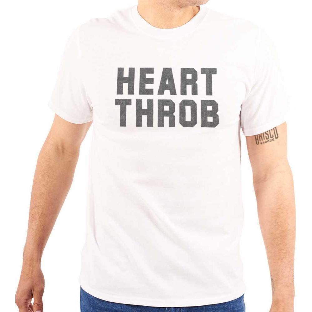 imageHeartthrob Funny Valentines Joke Mens Graphic T Shirt TeesWhite