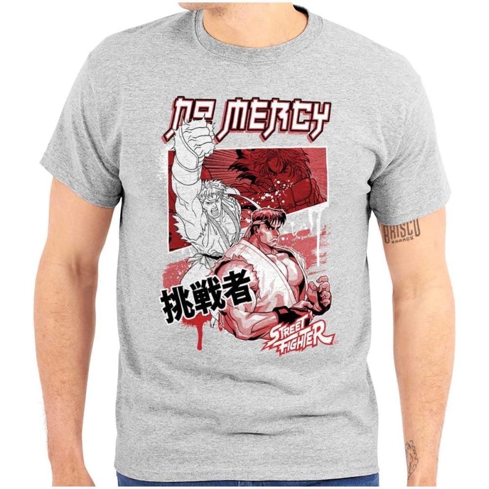 imageKanji Street Fighter No Mercy Ryu Mens Graphic T Shirt TeesSport Grey