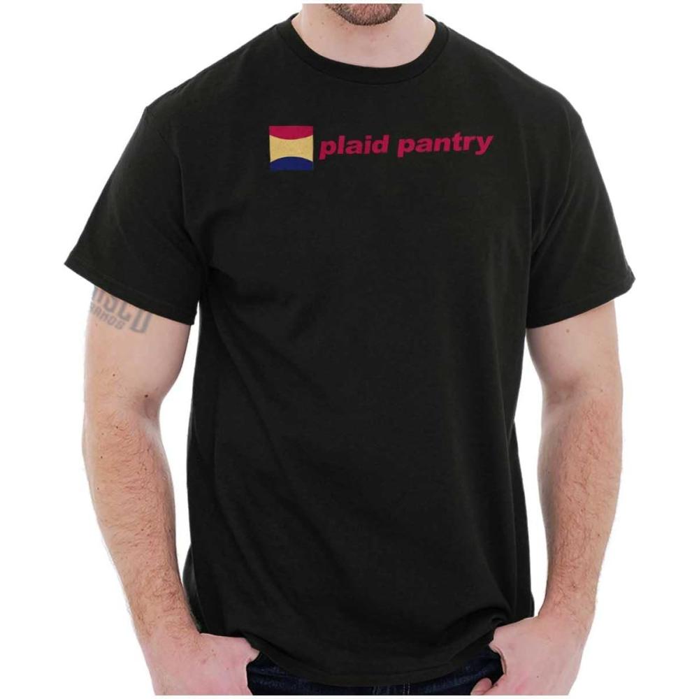 imagePlaid Pantry Store Minimalist Logo Graphic T Shirt Men or WomenBlack