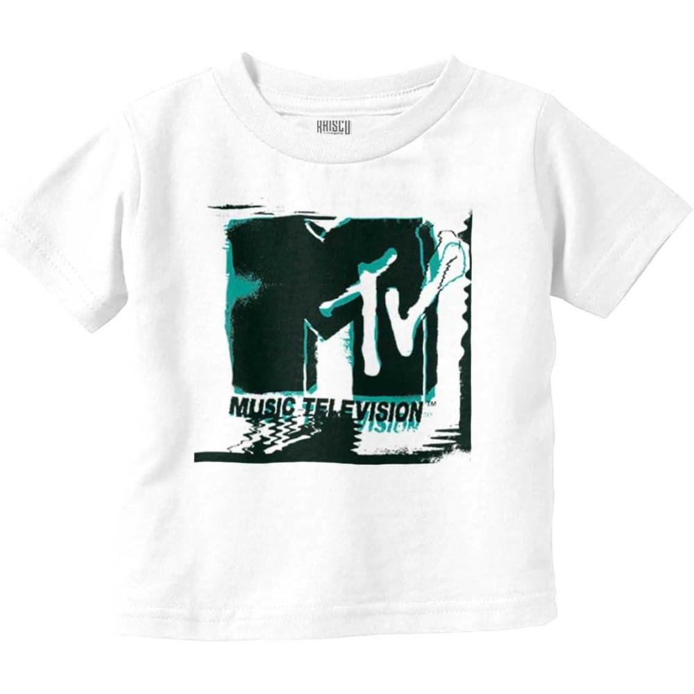 imageRetro MTV Electric Static Logo Toddler Boy Girl T ShirtWhite