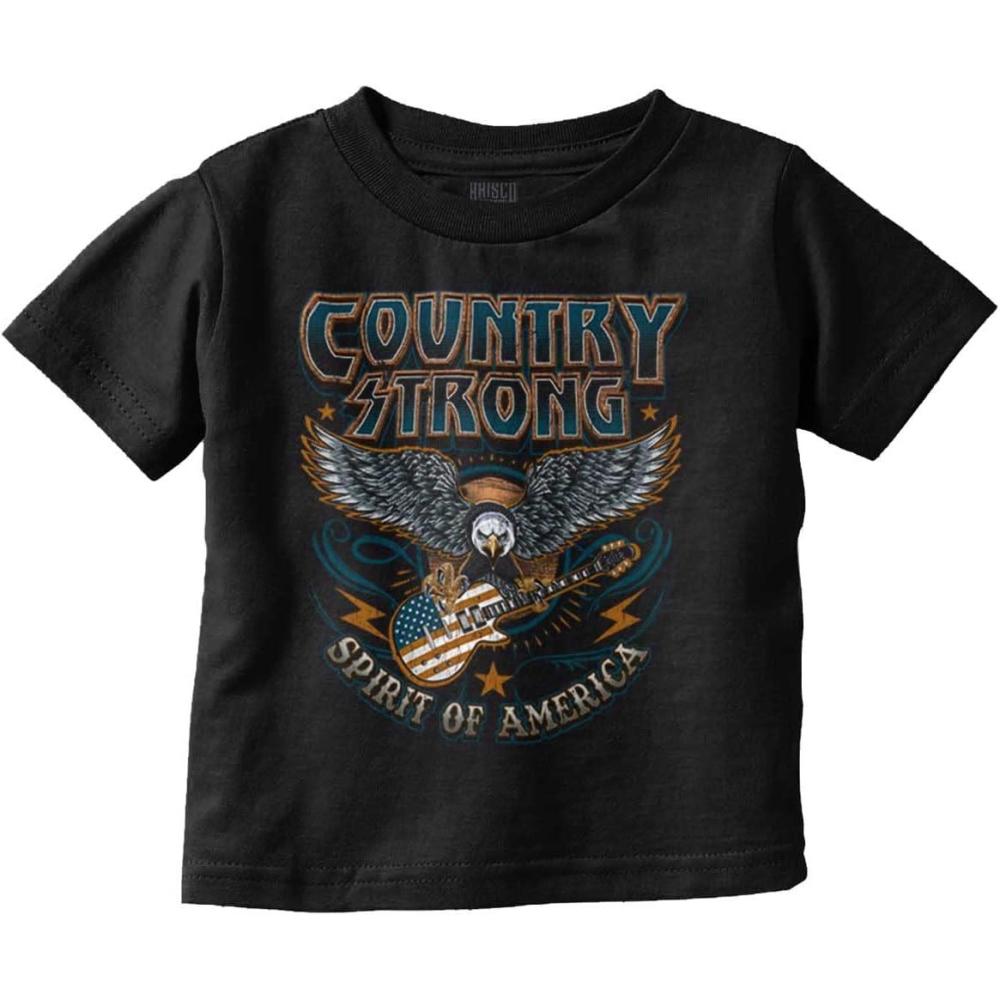 imageSpirit of American Flag Eagle Strong Toddler Boy Girl T ShirtBlack