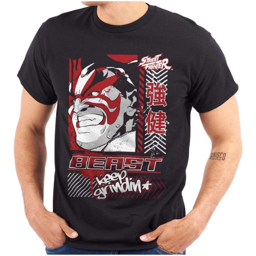 imageStreet Fighter E Honda Beast Grindin Mens Graphic T Shirt TeesBlack