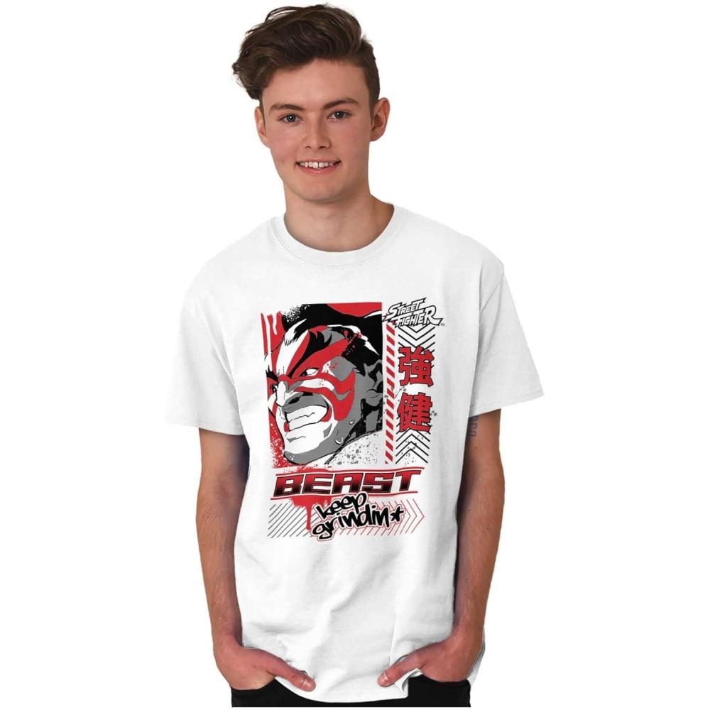 imageStreet Fighter E Honda Beast Grindin Mens Graphic T Shirt TeesWhite