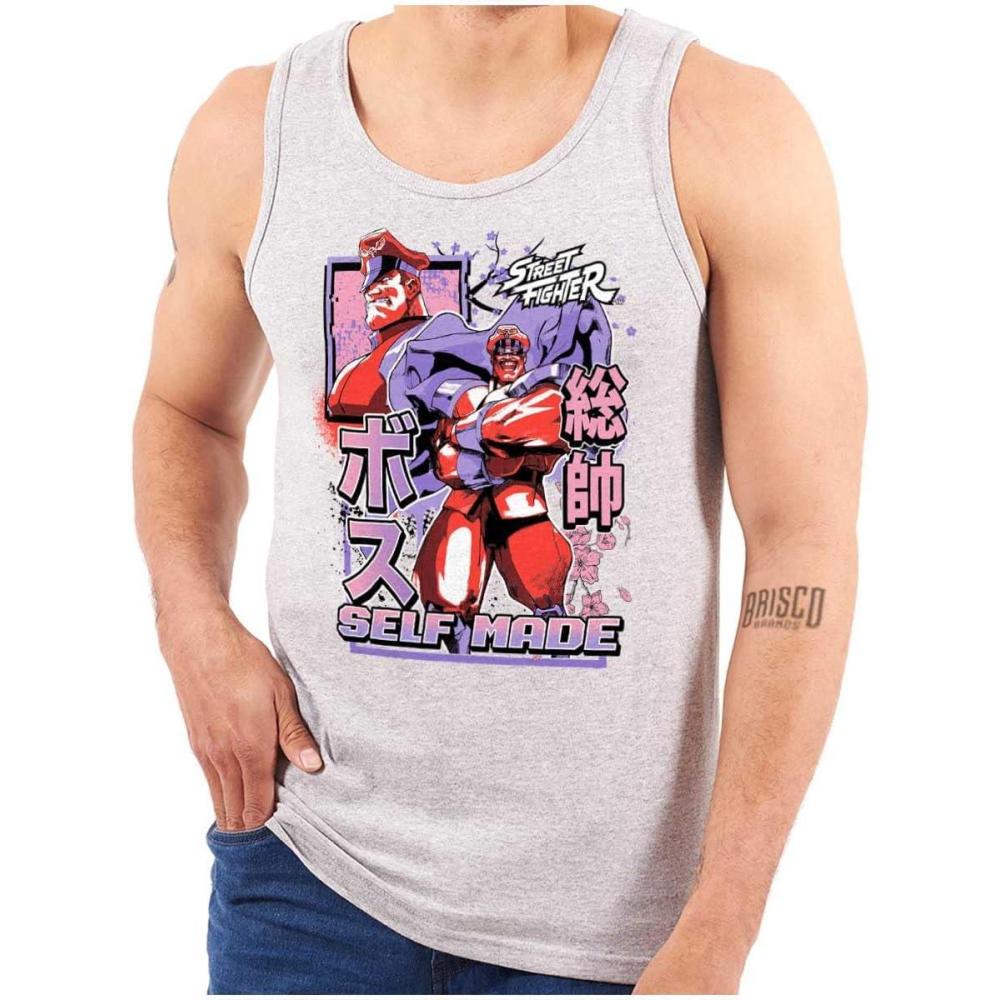 imageStreet Fighter M Bison Self Made Tank Top T Shirts Men WomenSport Grey