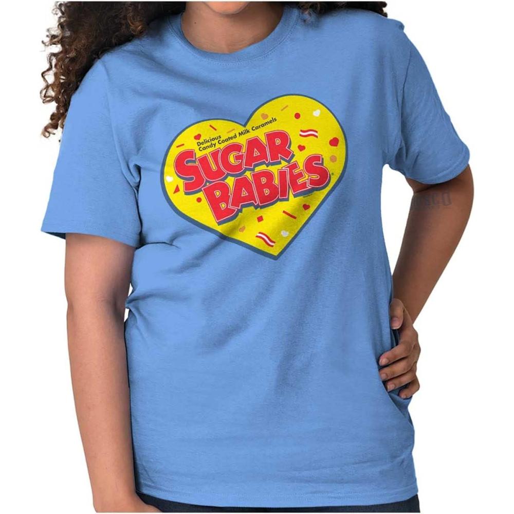 imageSugar Babies Chewy Caramel Candy Cute Womens Graphic T Shirt TeesCarolina Blue