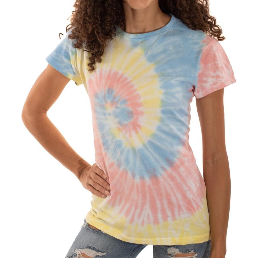 imageTie Dye Short Sleeve Tee Summer StyleTie Dye Short Sleeve Tee Summer Style WomenSnowcone
