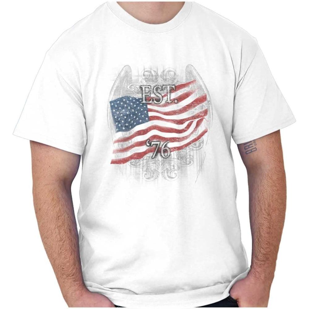 imageUnited States Flag Patriotic American Graphic T Shirt Men or WomenWhite