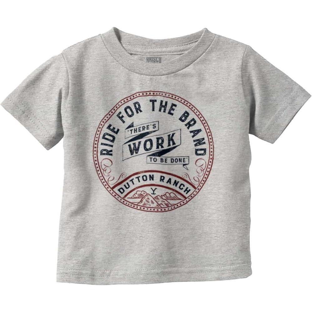 imageY Yellowstone Ranch Work to Be Done Toddler Boy Girl T ShirtHeather