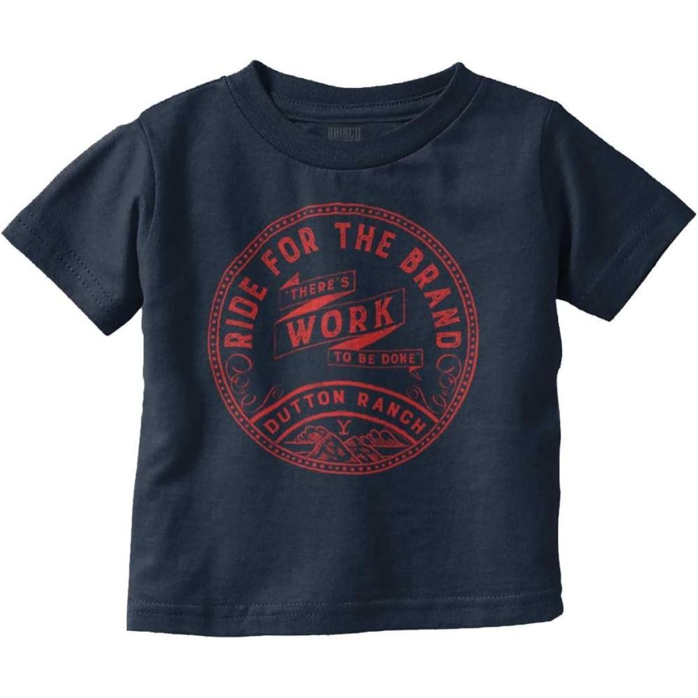 imageY Yellowstone Ranch Work to Be Done Toddler Boy Girl T ShirtNavy
