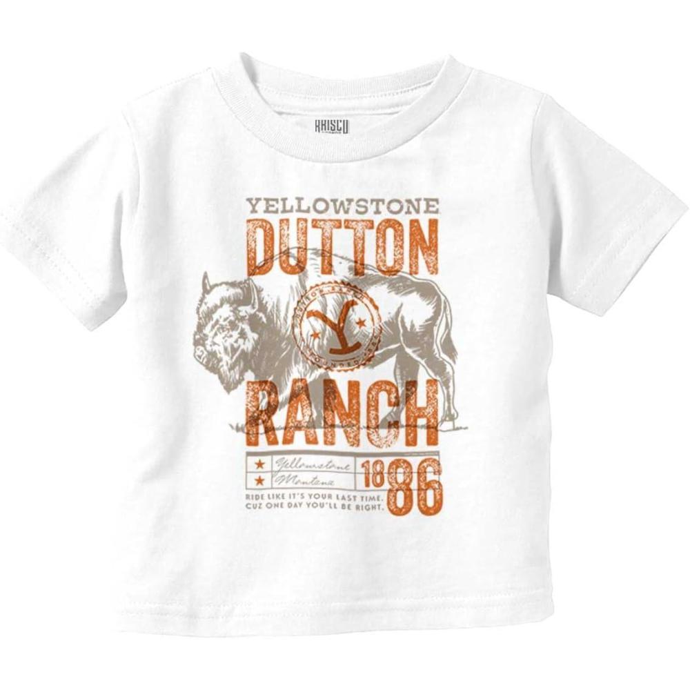 imageYellowstone Ranch Buffalo Last Ride Toddler Boy Girl T ShirtWhite