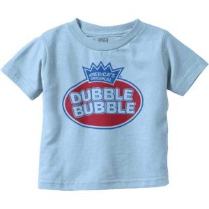 Authentic Dubble Bubble Original Logo Toddler Boy Girl T Shirt(Light Blue)