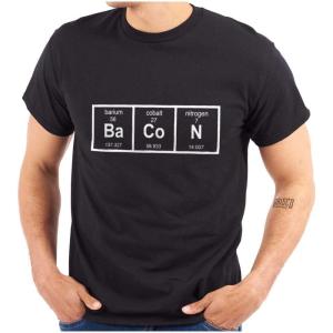 Ba Co N Bacon Food Science Nerd Geeky Graphic T Shirt Men or Women(Black)