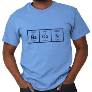 Ba Co N Bacon Food Science Nerd Geeky Graphic T Shirt Men or Women(Carolina Blue)