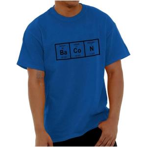 Ba Co N Bacon Food Science Nerd Geeky Graphic T Shirt Men or Women(Royal)
