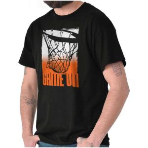 Basketball Hoop Athlete Game On Mens Graphic T Shirt Tees(Black)
