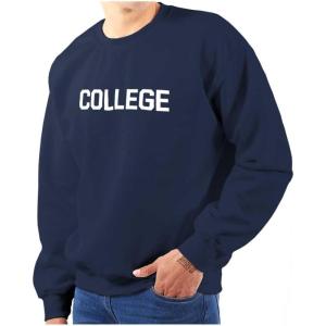 Brisco Brands Animal House Faber College Frat Party Sweatshirt for Men or Women(Navy)