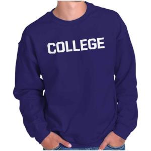 Brisco Brands Animal House Faber College Frat Party Sweatshirt for Men or Women(Purple)