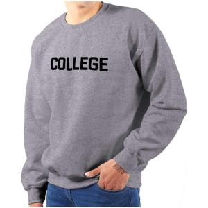 Brisco Brands Animal House Faber College Frat Party Sweatshirt for Men or Women(Sport Grey)