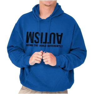 Brisco Brands Autism Seeing the World Differently Hoodie Sweatshirt Women Men(Royal)