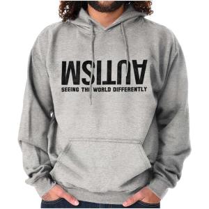 Brisco Brands Autism Seeing the World Differently Hoodie Sweatshirt Women Men(Sport Grey)