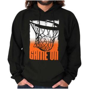 Brisco Brands Basketball Hoop Athlete Game On Hoodie Hooded Sweatshirt Men(Black)