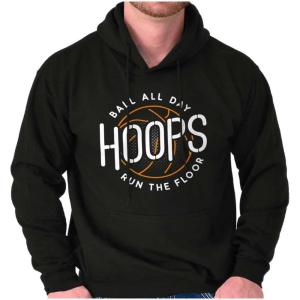Brisco Brands Basketball Hoops Jock Ball All Day Hoodie Hooded Sweatshirt Men(Black)