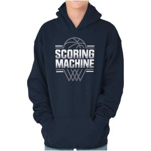 Brisco Brands Cool Basketball Scoring Machine Kids Hoodie Sweatshirt Boys(Navy)