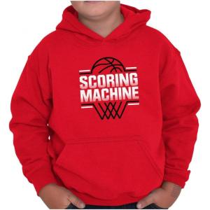 Brisco Brands Cool Basketball Scoring Machine Kids Hoodie Sweatshirt Boys(Red)