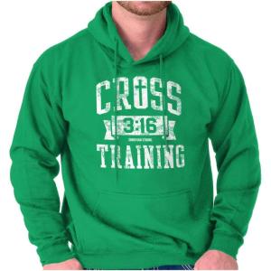 Brisco Brands Cross Training 3:16 Christian Hoodie Sweatshirt Women Men(Irish Green)