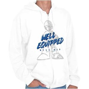 Brisco Brands Mega Man Retro 1990s Anime Cartoon Zip Up Hoodie Mens Womens(White)