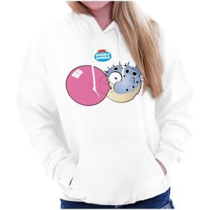 Brisco Brands Original Dubble Bubble Logo Vintage Hoodie Sweatshirt Women(White)