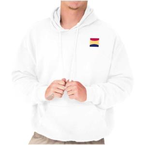 Brisco Brands Plaid Pantry Minimalist Color Logo Hoodie Sweatshirt Women Men(White)