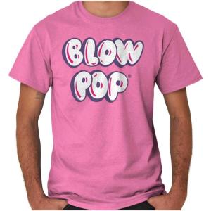 Brisco Brands Retro Candy Logo Blow Pop Cute Womens Graphic T Shirt Tees(Azalea)