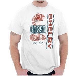 Brisco Brands Shelby Racing GT 350 License Plate Graphic T Shirt Men or Women(White)