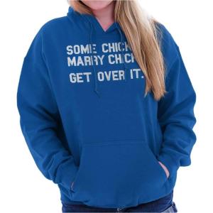 Brisco Brands Some Chicks Marry LGBTQ Lesbian Pride Hoodie Sweatshirt Women(Royal)