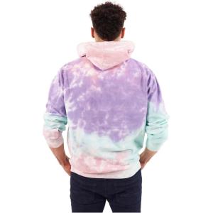 Brisco Brands Tie Dye Hoodie Colorful Cloud Fleece Drawstring Hooded Pullover Sweatshirt(Sugar Rush)