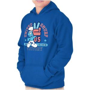 Brisco Brands United Smurf Americana Varsity Youth Hoodie Boy Girl(Royal)